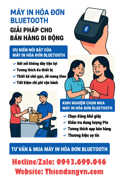 Máy in hóa đơn Bluetooth – Giải pháp cho bán hàng di động