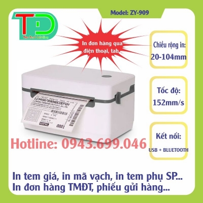 Máy in đơn hàng  Zywell ZY-909 (USB+Bluetooth)