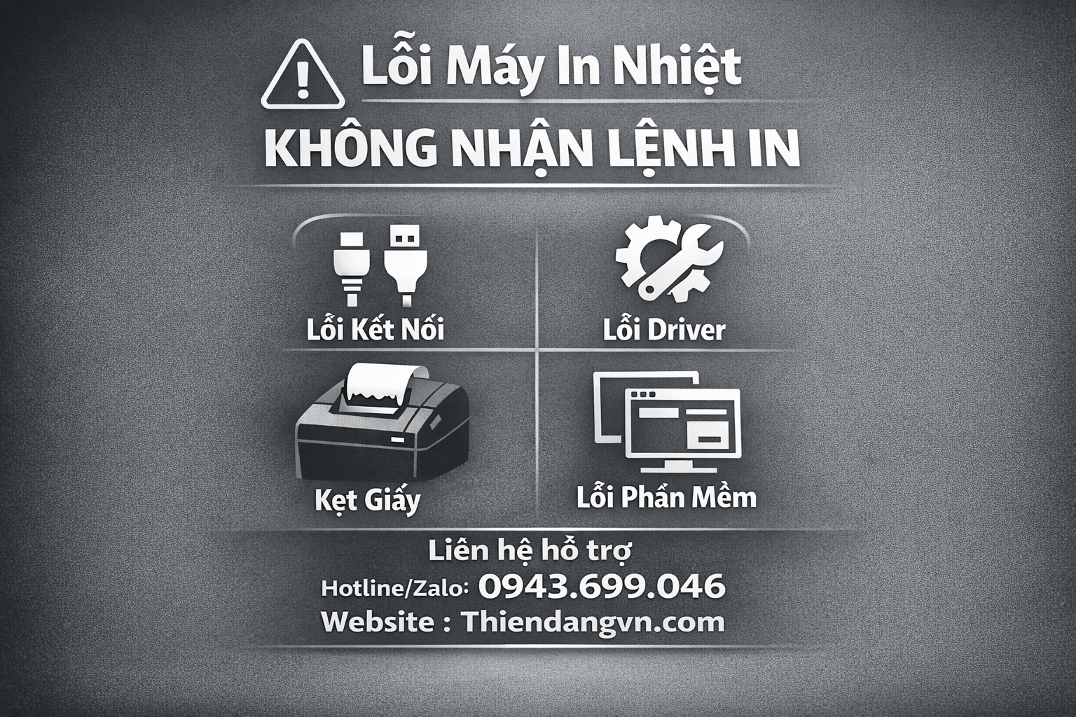 Máy in nhiệt không nhận lệnh in